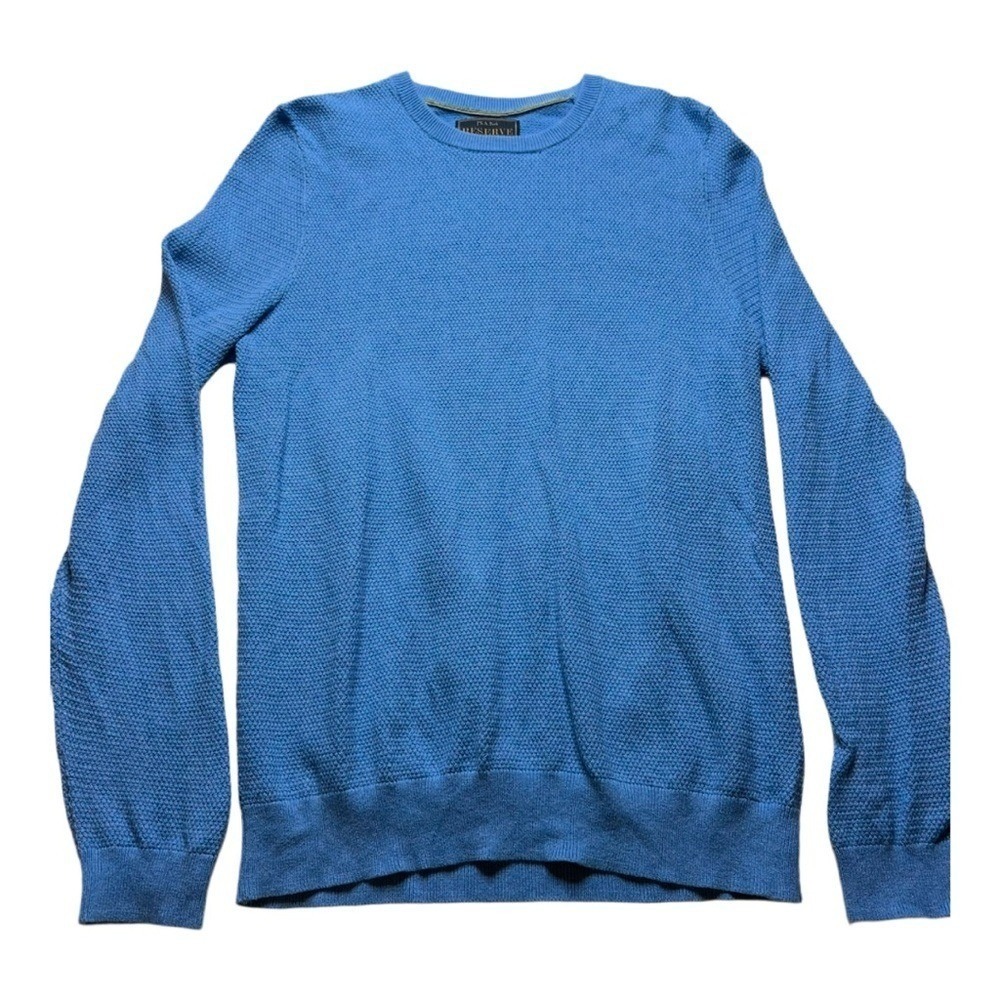 Jos. A. Bank Reserve Sz Large Blue Cashmere Blend Crewneck Sweater